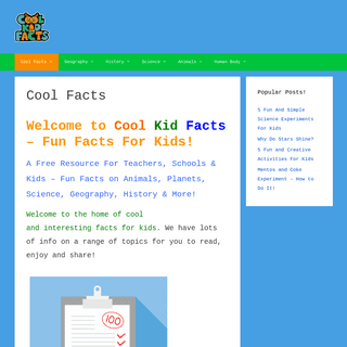 Cool Kid Facts | Fun Facts For Kids