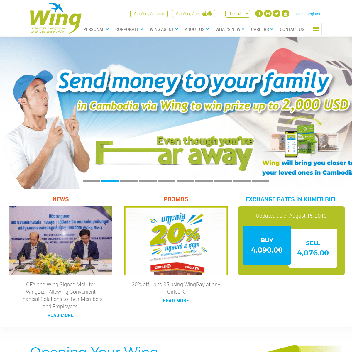 Wing Money Transfer & Payment Services in Cambodia