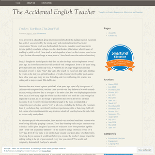 The Accidental English Teacher | Thoughts on Student Engagement, Motivation, and Learning
