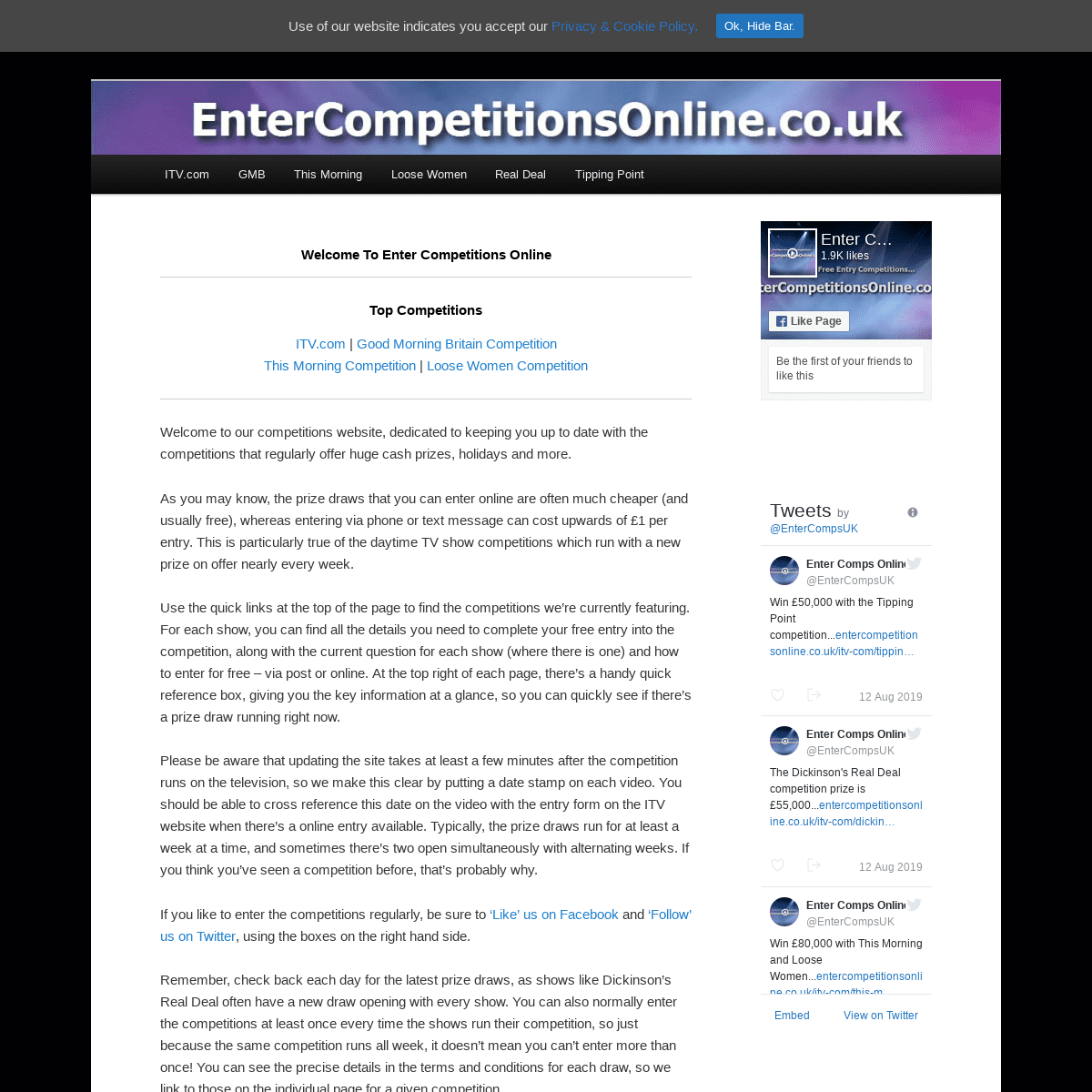 EnterCompetitionsOnline.co.uk | TV Prize Draws And More...