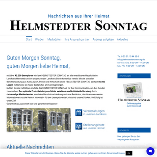 Helmstedter Sonntag – Nachrichten aus Ihrer Heimat