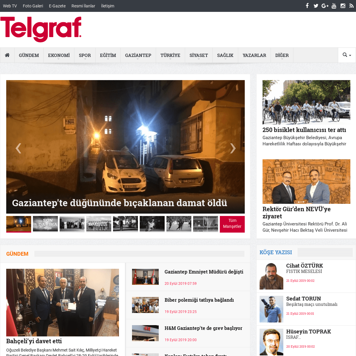 Telgraf Gazetesi - Gaziantep haberleri