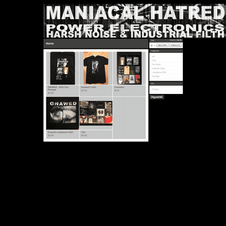 A complete backup of maniacalhatred.bigcartel.com