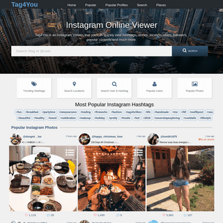 Instagram Web Viewer, Posts & Story & Popular Users • Tag4You