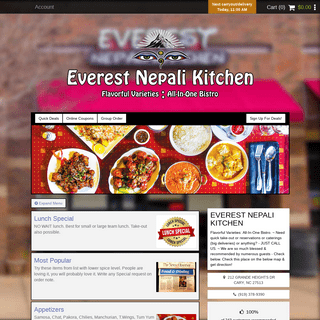 EVEREST NEPALI KITCHEN - CARY, NC 27513 (Menu & Order Online)