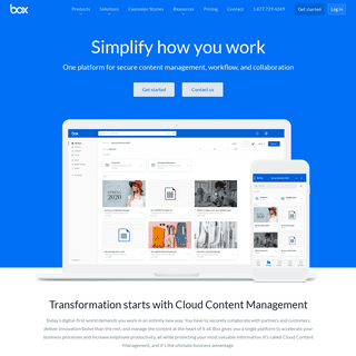 A secure platform for content management, workflow, and collaboration | Box