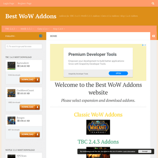 Best WoW Addons - for - TBC - Wotlk 3.3.5 - Cata 4.3.4 - Mop 5.4.8 Best WoW Addons