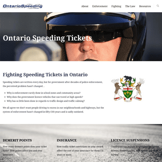 Speeding Tickets | About Speeding Tickets in Ontario