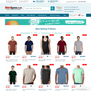 Blank T-Shirts | Blank Apparel | Shirtspace.com
