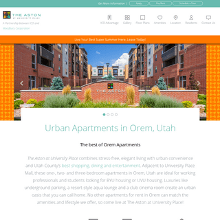 Apartments in Orem Utah — The Aston at University Place