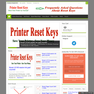 Printer Reset Keys