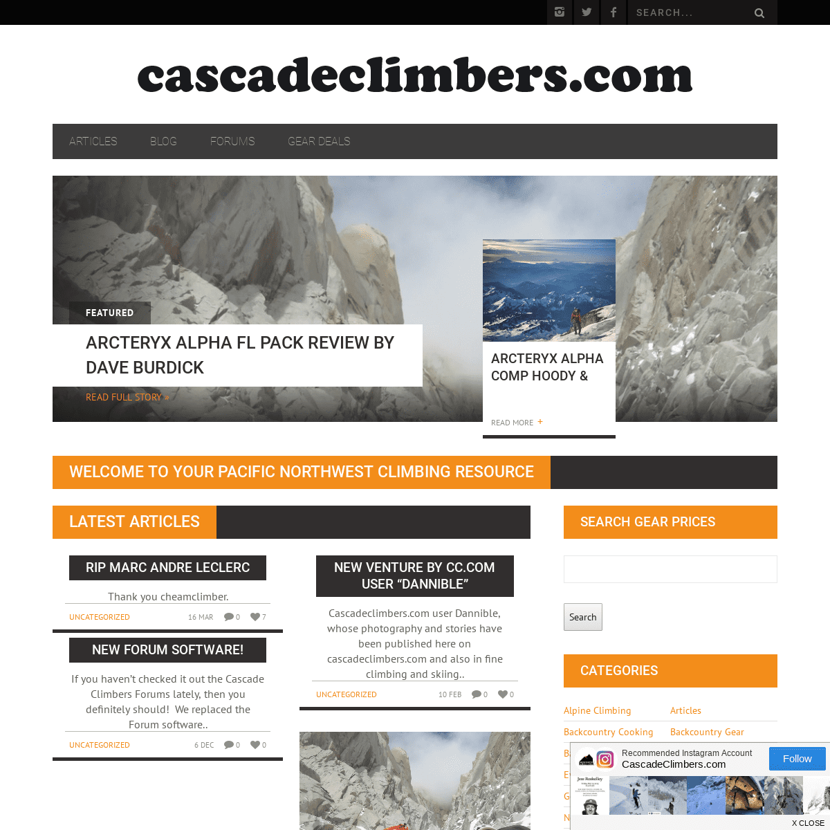 CascadeClimbers | Your resource for climbing in the Pacific Northwest