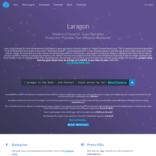 Laragon - portable, isolated, fast & powerful universal development environment for PHP, Node.js, Python, Java, Go, Ruby.