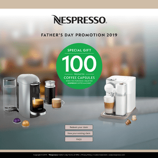 Nespresso Promotion - Nespresso Cash Back Promotion