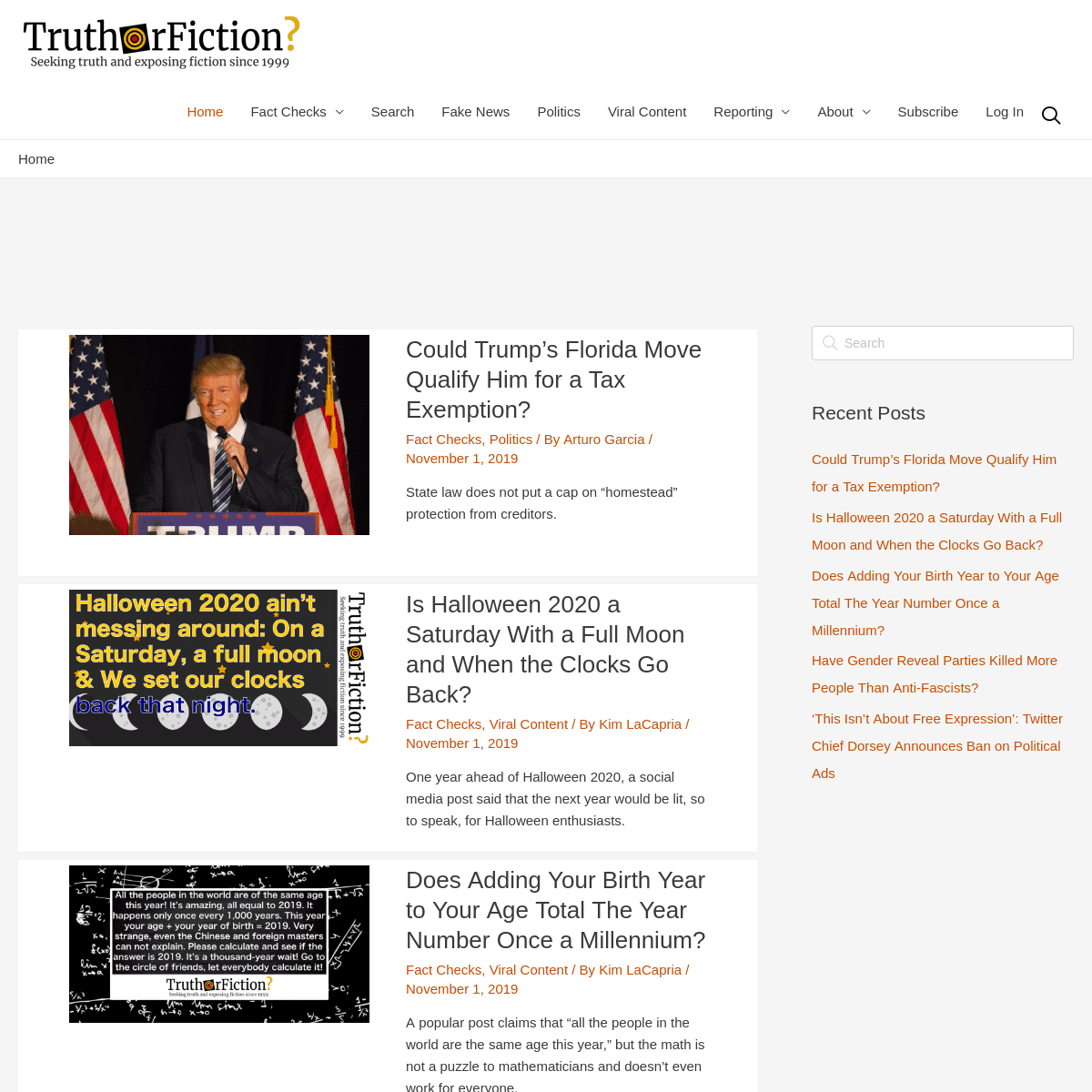 A complete backup of truthorfiction.com