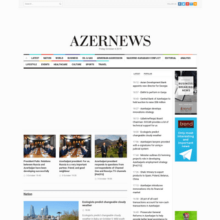 AzerNews - News from Azerbaijan, Business, Energy, Analysis