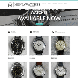 Buy Vintage Chronograph,Vintage Submariner & More | Mentwatches.com