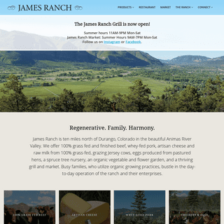 James Ranch | Sustainable Beef, Cheese, Pork, Raw Milk, Fresh Eggs, and Produce in Durango, CO
