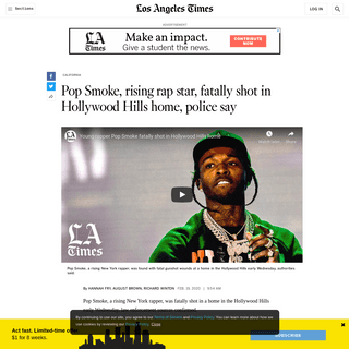 A complete backup of www.latimes.com/california/story/2020-02-19/up-and-coming-rapper-pop-smoke-killed-in-hollywood-hills-home-b