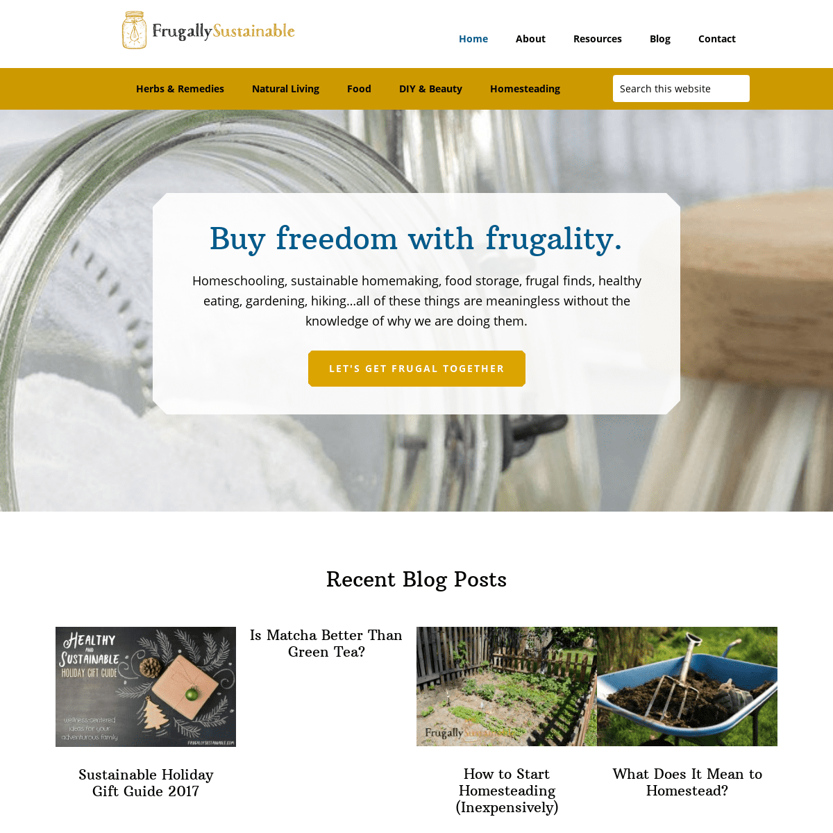 A complete backup of frugallysustainable.com