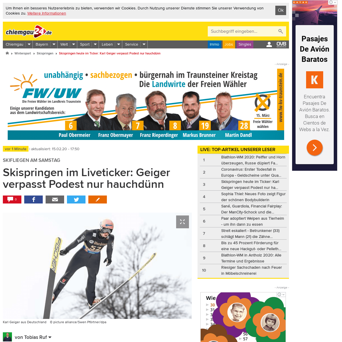 A complete backup of www.chiemgau24.de/wintersport/skispringen/skispringen-heute-liveticker-skifliegen-kulm-mitterndorf-zr-13539