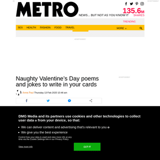 A complete backup of metro.co.uk/2020/02/13/naughty-valentines-day-poems-and-jokes-to-write-in-your-cards-12226042/