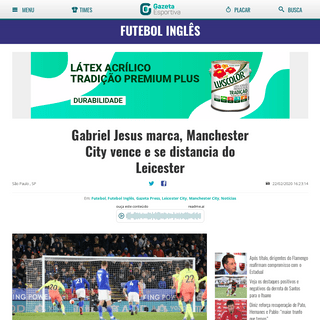 A complete backup of www.gazetaesportiva.com/campeonatos/premier-league-19/gabriel-jesus-marca-manchester-city-vence-e-se-distan