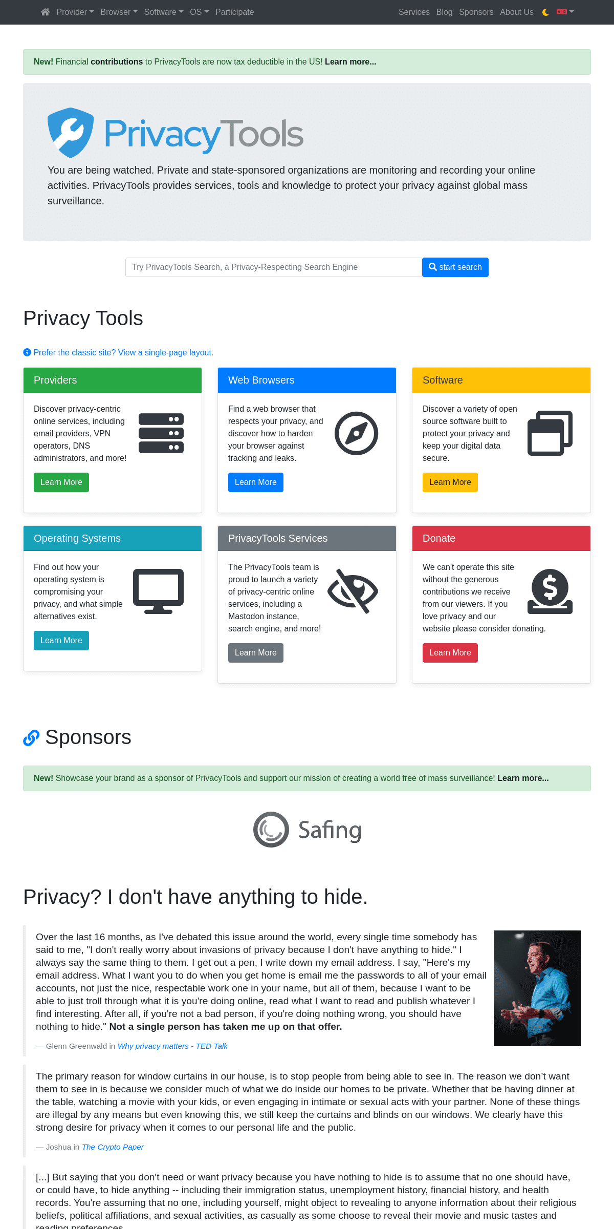 A complete backup of privacytools.io