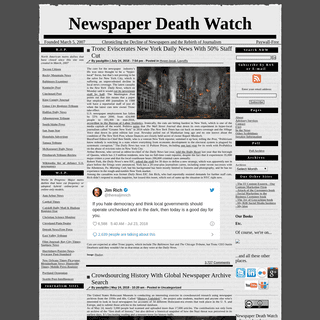A complete backup of newspaperdeathwatch.com