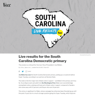 South Carolina primary live results 2020 - Vox