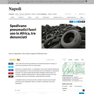 A complete backup of napoli.repubblica.it/cronaca/2020/02/15/news/spedivano_pneumatici_fuori_uso_in_africa_denunciati_tre_uomini
