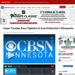 A complete backup of minnesota.cbslocal.com/2020/03/01/super-tuesday-race-tightens-in-amy-klobuchars-minnesota/