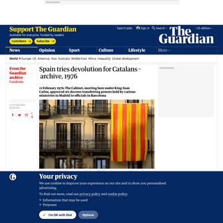 A complete backup of www.theguardian.com/world/2020/feb/21/spain-tries-devolution-for-catalans-1976