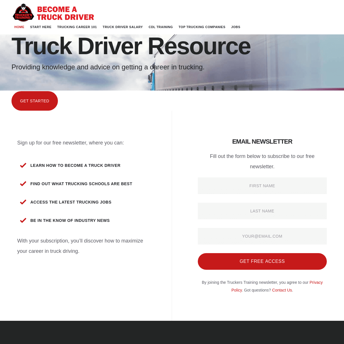 A complete backup of truckerstraining.com