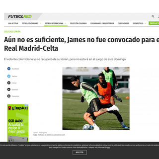 A complete backup of www.futbolred.com/liga-de-espana/real-madrid-vs-celta-de-vigo-convocados-sin-james-rodriguez-113140