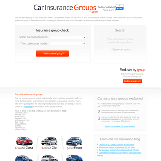 Car Insurance Groups- Which UK Insurance Group Is Your Car In-