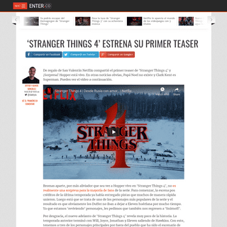 'Stranger Things 4' estrena su primer teaser â€¢ ENTER.CO