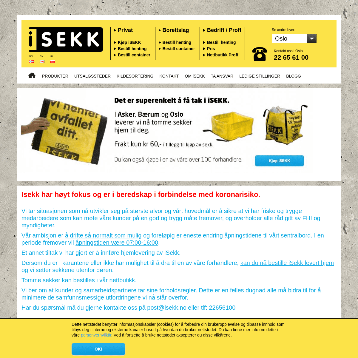 A complete backup of isekk.no