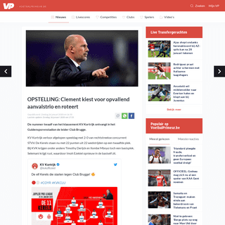 A complete backup of www.voetbalprimeur.be/nieuws/913624/opstelling-kvk-club-brugge.html