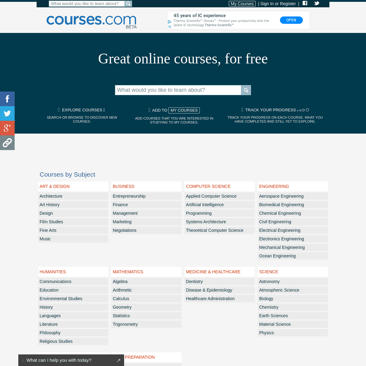 A complete backup of courses.com