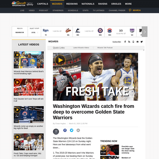 A complete backup of www.nbcsports.com/washington/wizards/washington-wizards-catch-fire-deep-overcome-golden-state-warriors