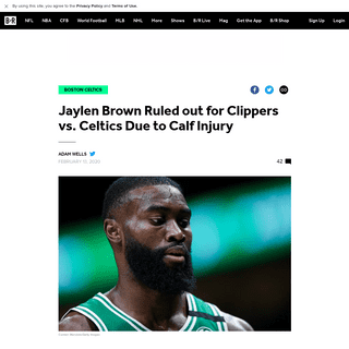 A complete backup of bleacherreport.com/articles/2875066-jaylen-brown-ruled-out-for-clippers-vs-celtics-due-to-calf-injury