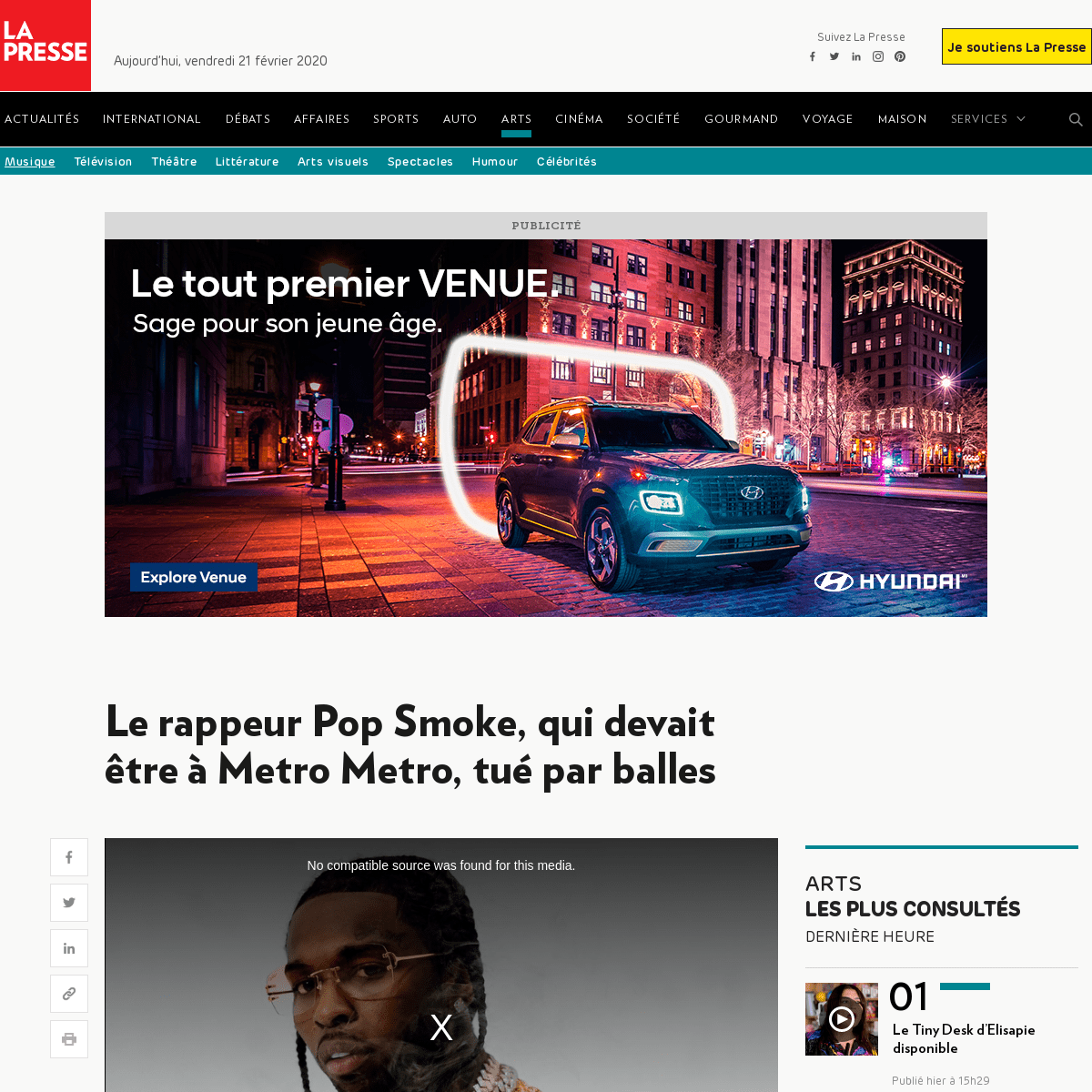 A complete backup of www.lapresse.ca/arts/musique/202002/19/01-5261553-le-rappeur-pop-smoke-qui-devait-etre-a-metro-metro-tue-pa