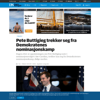 A complete backup of www.dn.no/utenriks/pete-buttigieg/presidentvalget-i-usa-2020/demokratene/pete-buttigieg-trekker-seg-fra-dem