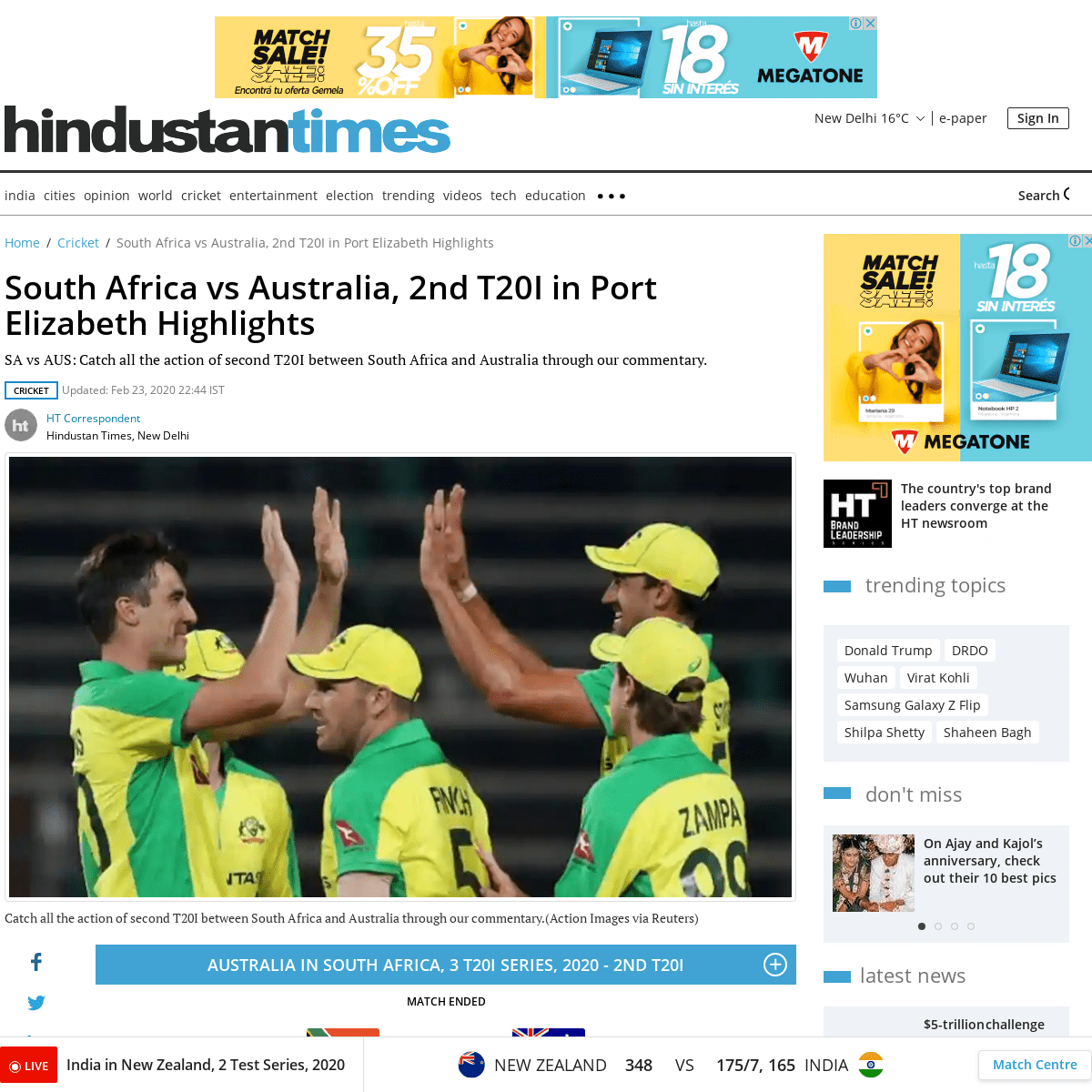 A complete backup of www.hindustantimes.com/cricket/south-africa-vs-australia-2nd-t20i-in-port-elizabeth-live-cricket-score-and-