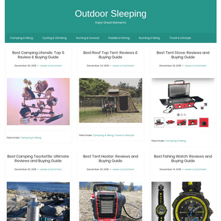 A complete backup of outdoorsleeping.net
