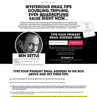 Mysterious Email Tips Doubling Sales Right Now...
