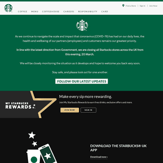 Starbucks coffee shops - Starbucks.co.uk