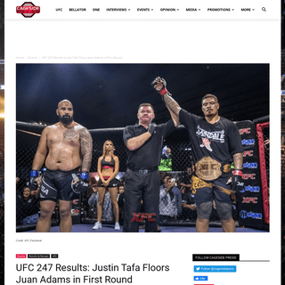 UFC 247 Results- Justin Tafa Floors Juan Adams in First Round