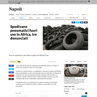 A complete backup of napoli.repubblica.it/cronaca/2020/02/15/news/spedivano_pneumatici_fuori_uso_in_africa_denunciati_tre_uomini